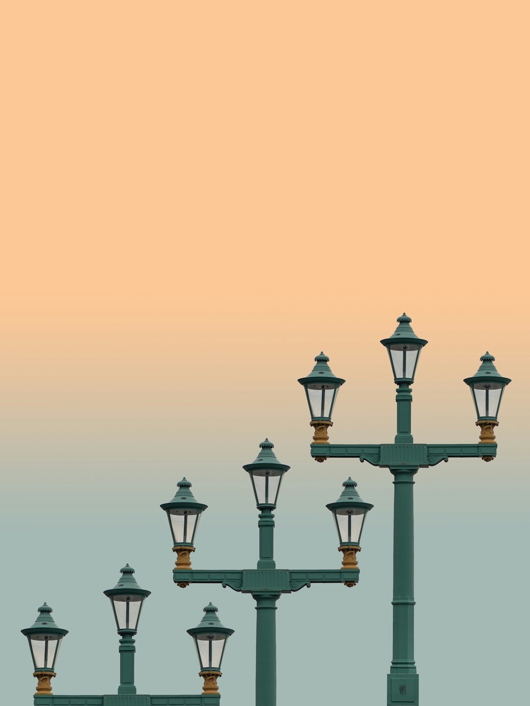 Book cover illustration of a classic noir story with old street lamps